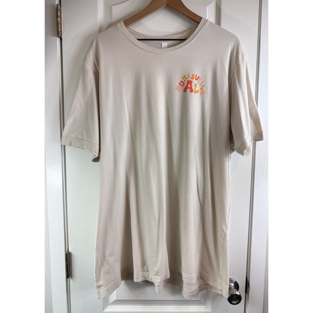 Bella + Canvas Huntsville AL Alabama T Shirt Beige Heart HSV Adult Size 2XL